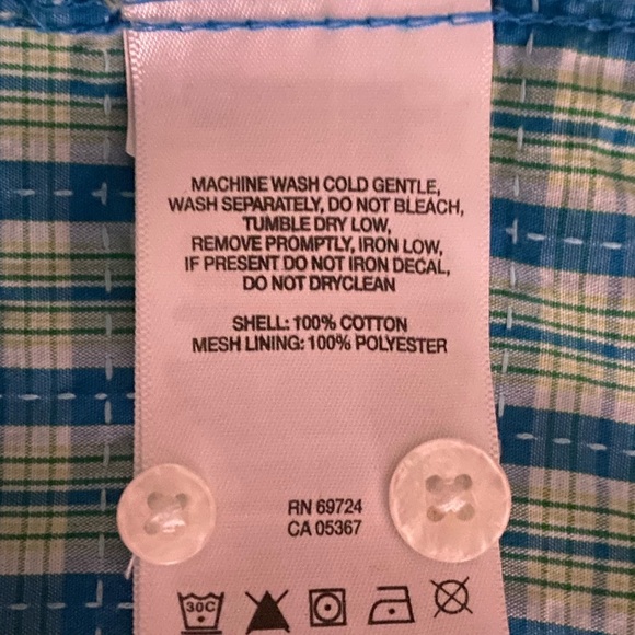 Columbia PFG Super Bonehead Fishing Shirt Outdoor women’s XL Blue Green Plaid - Picture 8 of 9